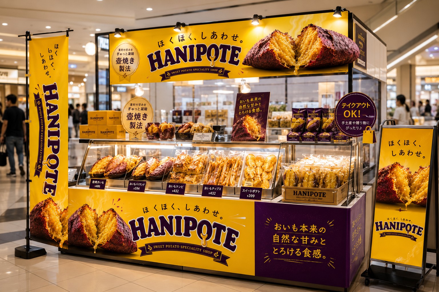 看板・腰幕・売場装飾で構成された催事店舗